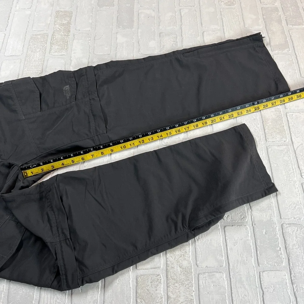 The North Face Convertible Cargo Pants Shorts Mens Small Gray Belted Hiking S